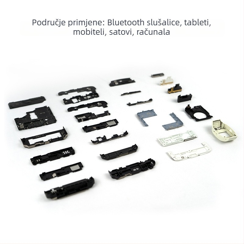 Integrirana antena s LDS laserskim graviranjem za dječje satove, mobitele i Bluetooth slušalice — dobitak 28 dBi, raspon frekvencija 800–5800 MHz, impedancija 50 Ω, SWR podesiv, radno napajanje podesivo