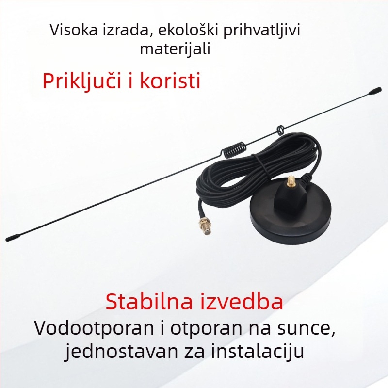 Antena za Walkie-Talkie, vanjska mini antena za auto i dom, 3.0 dBi, 118/144/435 MHz, 50 Ω, SWR ≤1.5, 5 V, OS-UV106, New Hongyu