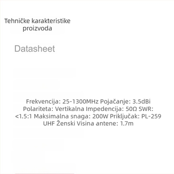 SignalPlus D1300 SDR antena – Omnidirekcijska disk-konusna antena, 25–1300 MHz, dobitak 3.5 dBi