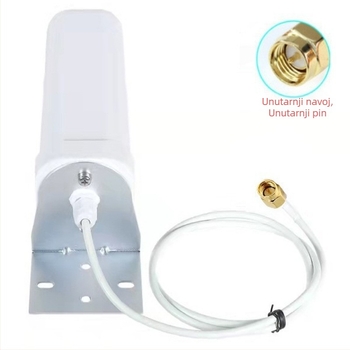 Gun Barrel Antenna Router Modem za 3G/4G LTE, unutarnja/ vanjska upotreba, 12 dBi dobitak, frekvencijski raspon 698–4900 MHz, impedancija 50 Ω, SWR ≤ 1.5, 5 V