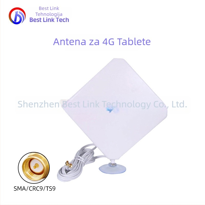 4G/LTE visokog pojačanja antena za usmjerivače i tablete, 35 dBi, 700–2700 MHz, 50 Ω, SWR ≤1.5, SMA/CRC9/TS9 priključci