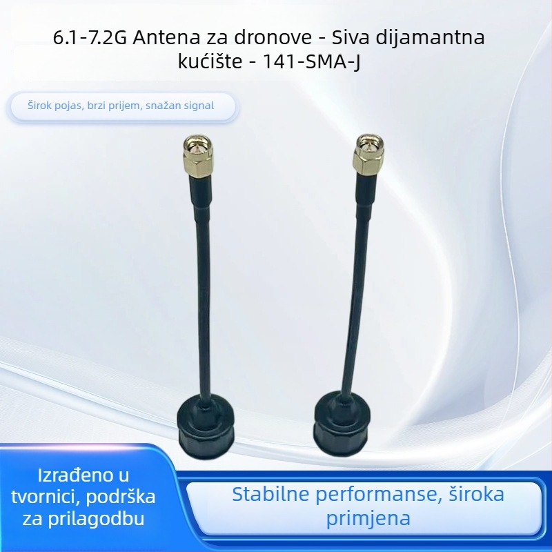 UAV antena, SMA-J konektor, dizajn tipa lollipop, omnidirakcijski FPV prijenos slike, težina 6.1-7.2 g, Chu feng