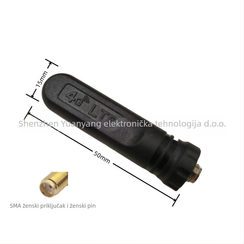 4G prijenosna interkom antena, palčana antena, dobitak 2, raspon frekvencija 700–2700 MHz, impedancija 50 Ω, SWR ≤ 1, radno napajanje 3V