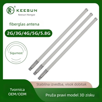 KEESUN FG00050 FRP omnidirekcijska antena za vanjsku baznu stanicu UWB, 3.4–3.8 GHz, 50 Ω, SWR ≤ 1.92, Dobitak 6.0–6.5 dBi, 20 V
