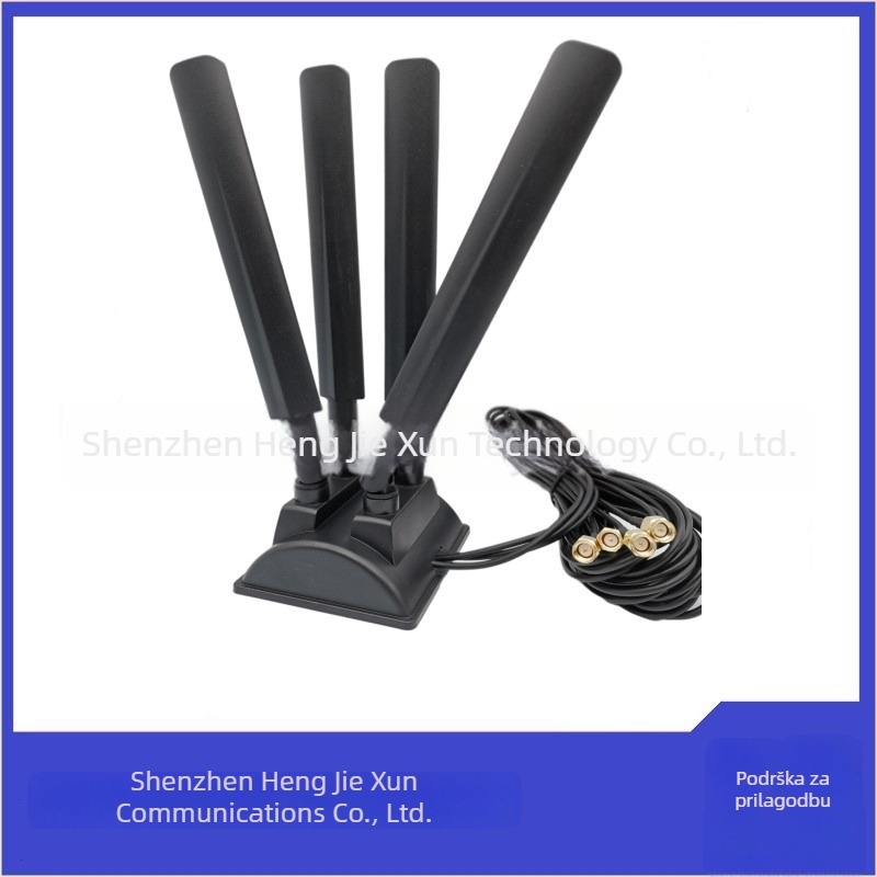 Dvobandna desktop antena s usisnom čašom, 2.4 GHz/5 GHz, 10 dBi, 50 Ω, 600–6000 MHz, SWR ≤1.5