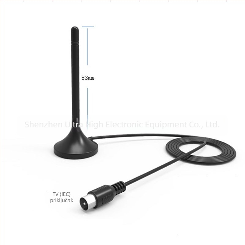 Digitalna TV antena za zemaljski prijem, DTMB/DVB-T2/ISDB, sa usisnom čašicom za montažu, model Tgdz-xptv8-301, brend Extra High Electronic