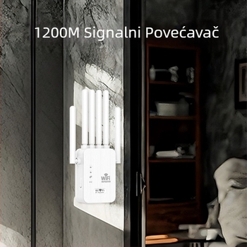 Bežični ponavljač – 6 antena, Z1200, Cat5 kabel, domet 15–30 m, brzina iznad gigabita, zaštita od munje