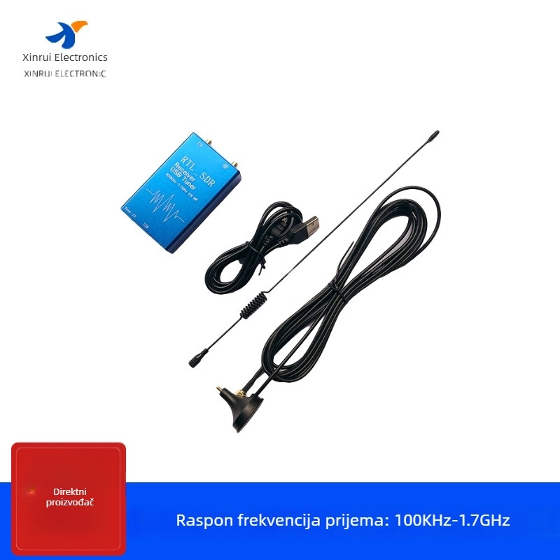 XINRUI RTL-SDR USB prijemnik RTL2832U + R820T2, UHF-VHF-HF puni raspon SDR