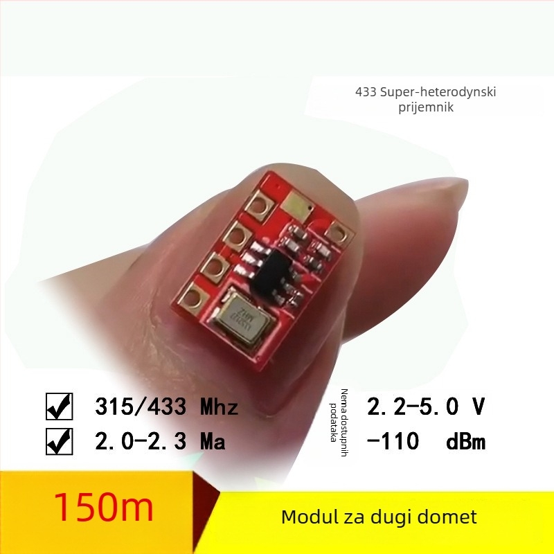 RF prijemni modul 433/315 MHz – serijska RF komunikacija, daljinsko upravljanje, Open Billion Electronics