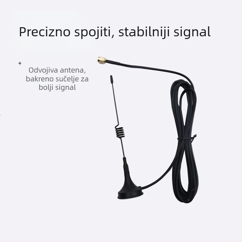 Antena s usisnom čašicom 433 MHz za IoT modul 4G/5G, dobitak 12 dB
