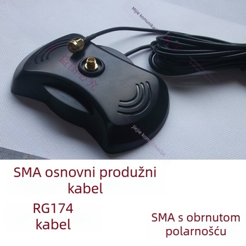 SMA produžni kabel za antenu sa SMA muško/ženskim konektorima, RG174 RF koaksijalni kabel, 50 Ω, prilagodljiva duljina