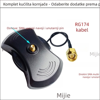 SMA produžni kabel za antenu sa SMA muško/ženskim konektorima, RG174 RF koaksijalni kabel, 50 Ω, prilagodljiva duljina