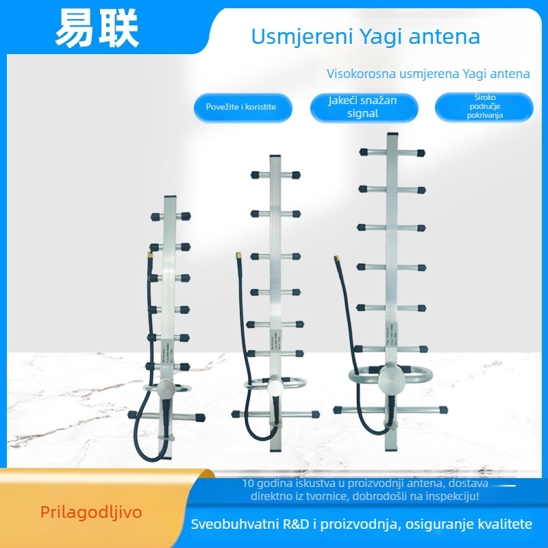 WiFi usmjerena Yagi antena, visok dobitak, 1.2/1.5/2.4 GHz