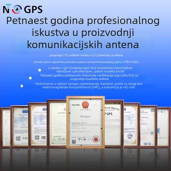 433 MHz IoT antena s oprugom (ugrađena) – impedancija 50 Ω, dobitak 2-3 dBi, SWR ≤ 1,5