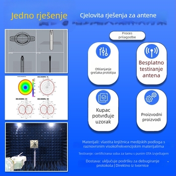 RG316 koaksijalni antenjski vod, MMCX priključak, 50 Ω, SWR ≤ 1,5, dobitak 0 dB