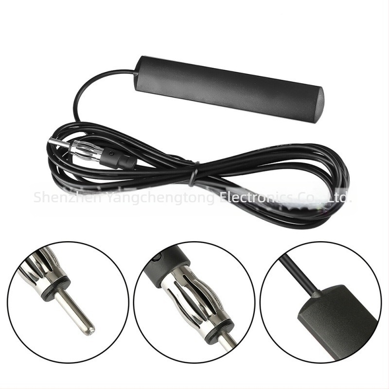 Patch antena za auto audio i FM radio, model YCT-025, dobitak 3,5 dBi, raspon frekvencija 174–433–868 MHz, impedance 75 Ω, SWR ≤ 1,5, napajanje 3–5 V