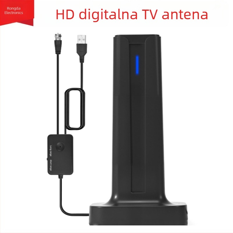 Zemaljska valna digitalna TV antena s pojačalom signala (dugi domet prijema, podržava 4K/1080P)