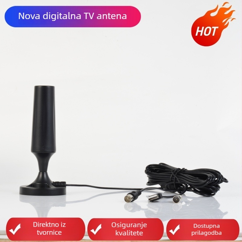 Unutarnja HDTV antena s usisnom čašom