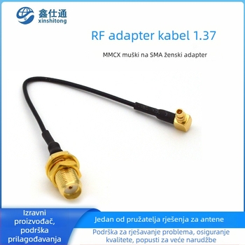 Antenski adapter kabel MMCX muški na SMA ženski, savijeni konektor, RF jumper kabel