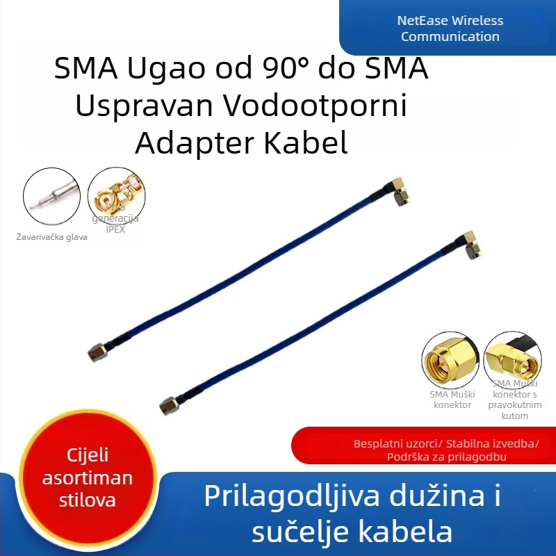 SMA na SMA koaksijalni RF kabel za TV antenu sa pravim i kutnim SMA priključcima