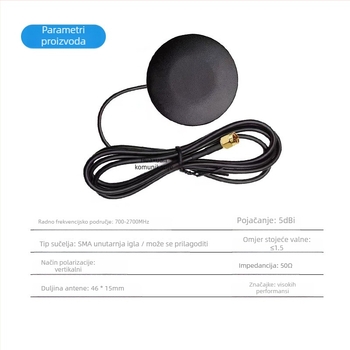 4G antena s glavom u obliku gljive za ormarić za distribuciju — vodootporna, frekvencije 2,4 GHz, 433 MHz, 5,8 GHz, za bežični usmjerivač