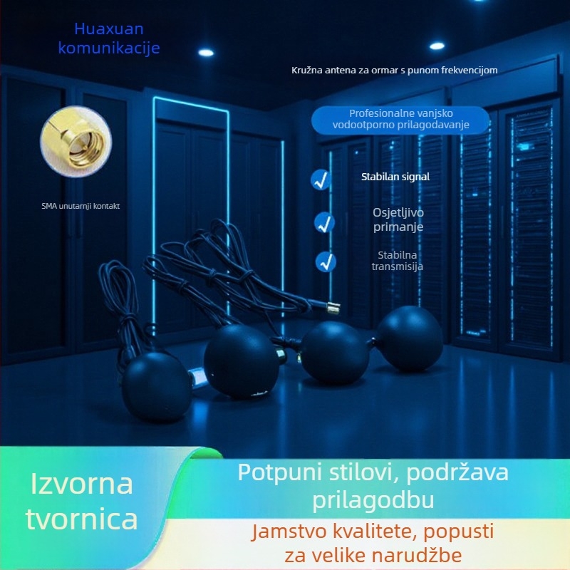 4G antena s glavom u obliku gljive za ormarić za distribuciju — vodootporna, frekvencije 2,4 GHz, 433 MHz, 5,8 GHz, za bežični usmjerivač