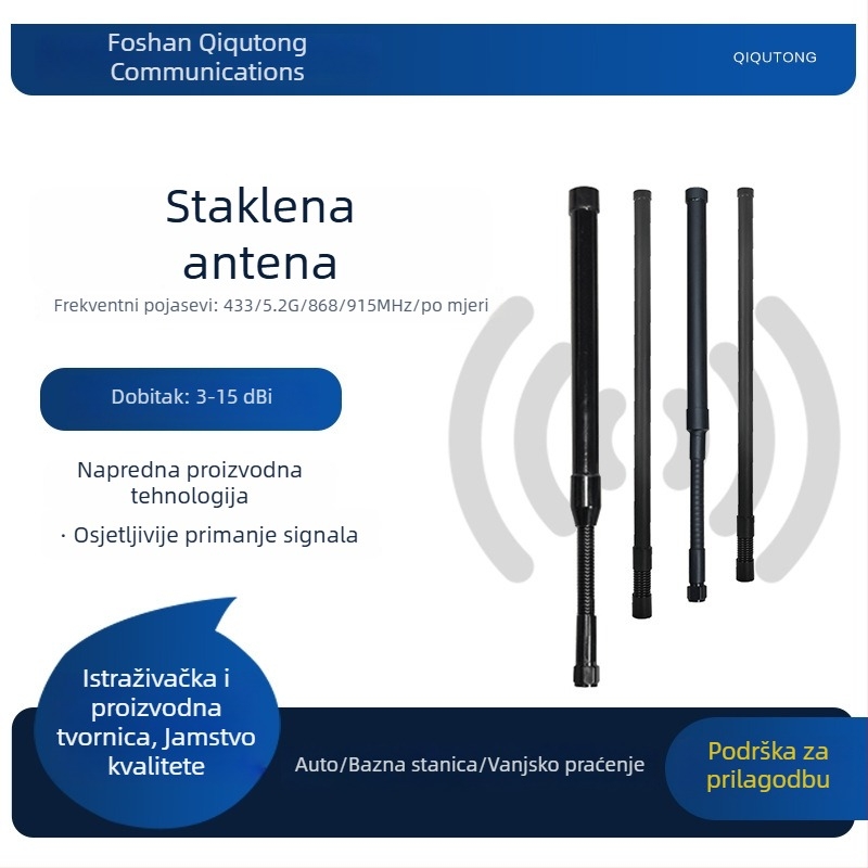 FRP antena za dron, omnidirekcionalna, amortizirajuća, 400–6000 MHz