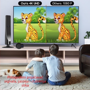 Unutarnja TV antena s ATSC prijemnikom, prijem zemljane valne