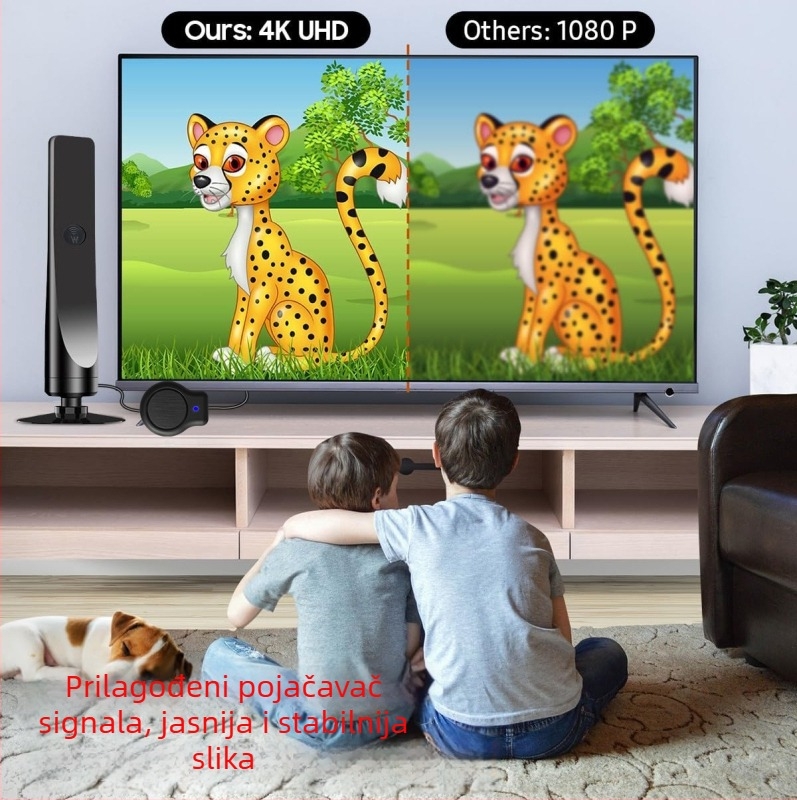 Unutarnja TV antena s ATSC prijemnikom, prijem zemljane valne