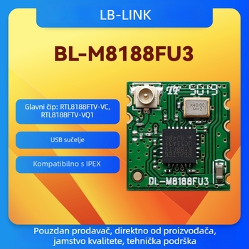 Bežični modul BL-M8188FU3 tvrtke B-LINK, RTL8188FTV čipset, IPEX konektor, namijenjen za set-top box