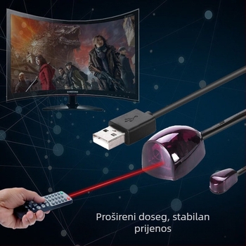 Kablovski TV set-top box infracrveni zajednički repeater daljinskog upravljača, prošireni kabel prijemnik — ZCD, širina linije 3000, težina 40,8 g