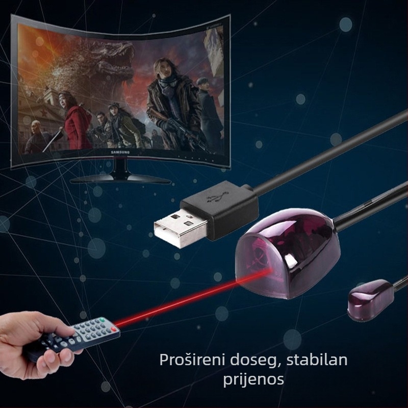 Kablovski TV set-top box infracrveni zajednički repeater daljinskog upravljača, prošireni kabel prijemnik — ZCD, širina linije 3000, težina 40,8 g
