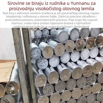 Olovni vodič za lemljenje Sn63Pb37 s rosin fluxom, niska temperatura 183°C, radna temperatura 310±20°C
