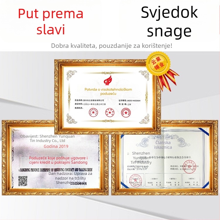 Olovni vodič za lemljenje Sn63Pb37 s rosin fluxom, niska temperatura 183°C, radna temperatura 310±20°C