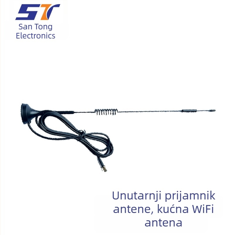 Unutarnja digitalna TV antena — prijemnik, Wi‑Fi antena, RF koaksijalni priključak; marka Three-way Electronics, PTFE izolator, primjena: mrežna komunikacija