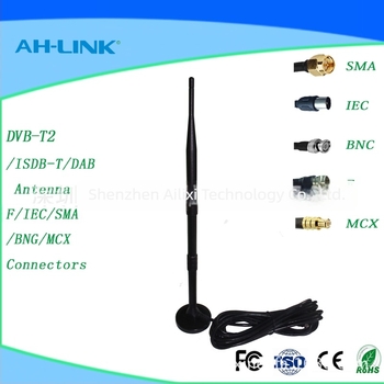DVB-T TV antena s velikom željeznom pločom na bazi, 25 dB dobitka, VHF 174–230 MHz / UHF 470–862 MHz, 75 Ω, SWR ≤ 2.0, 3–5 V