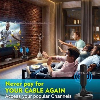 HD unutarnja TV antena DVB-T2/DTMB, DTMB kompatibilna, raspon frekvencija 174–240 & 470–862 MHz, dobitak 25, impedancija 75 Ω, SWR ≤ 1.5