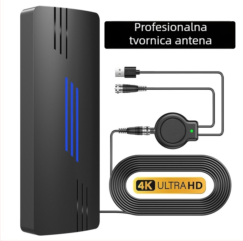 HDTV TV antena za unutarnju i vanjsku upotrebu s pojačanjem digitalnog signala za terestrijalni prijem