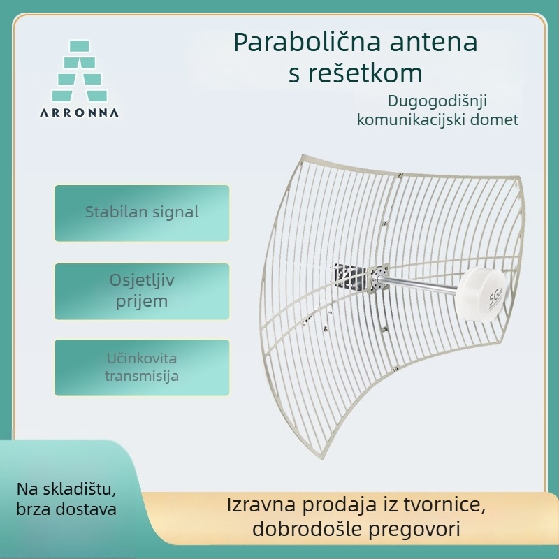 Mikrovalna antena dvopolna polarizacija, parabolična, 1710-2700 MHz, 24 dBi