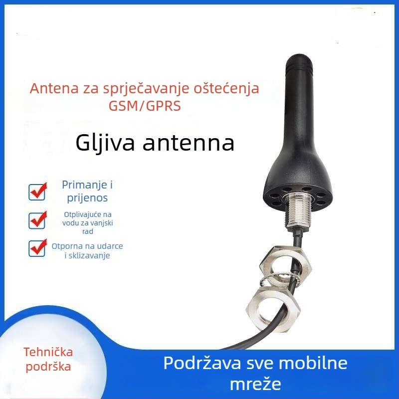 Bežična antena za ormarić GSM/GPRS s gljivastom glavom, 800–2100 MHz, IP67, omnidirekcijska, zaštita od krađe, kompatibilna s 5G