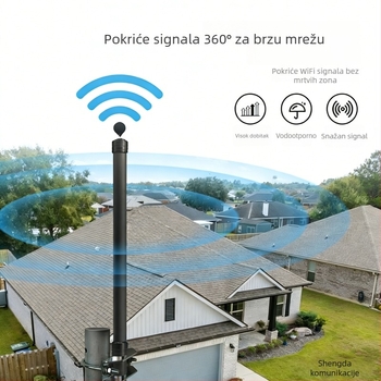 Omnidirekcijska antena od vlakna stakla, 5,8 GHz, za DTU baznu stanicu, vanjska vodootporna, Shengda