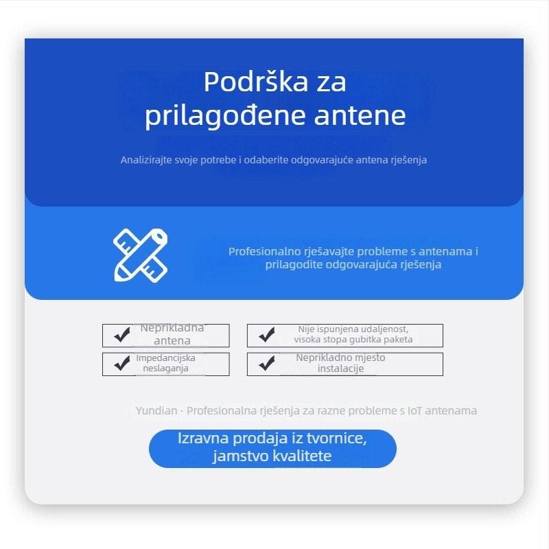 DZ002 antena 2.4/5.8 GHz Wi‑Fi/Bluetooth – usklađivanje impedancije, debugging i simulacija prototipa te testiranje (prilagodljivo, SWR ≤ 1.5)