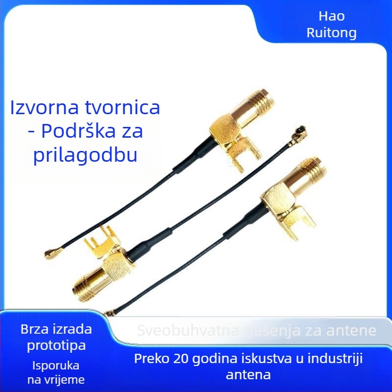 Haoruitong SMA na IPEX adapter konektor za koaksijalnu liniju i antenu, IPEX-SMA sučelje, vanjsko vijčano pričvršćivanje
