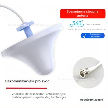 Stropna antena za 2G/3G/4G, unutarnja i vanjska upotreba, omnidirekcijska s visokim ziskom, antena s glavom u obliku gljive i pojačalom signala