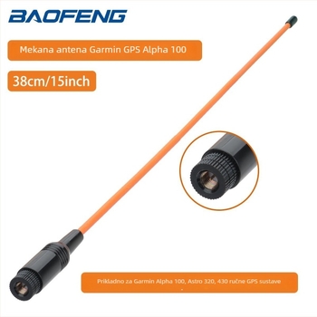 GPS 771 antena – frekvencijski raspon 3–5 km; teoretska udaljenost 10–50 km; bez baterije; pozicioniranje; kompatibilno s Garmin Alpha 100, Astro 320, 430