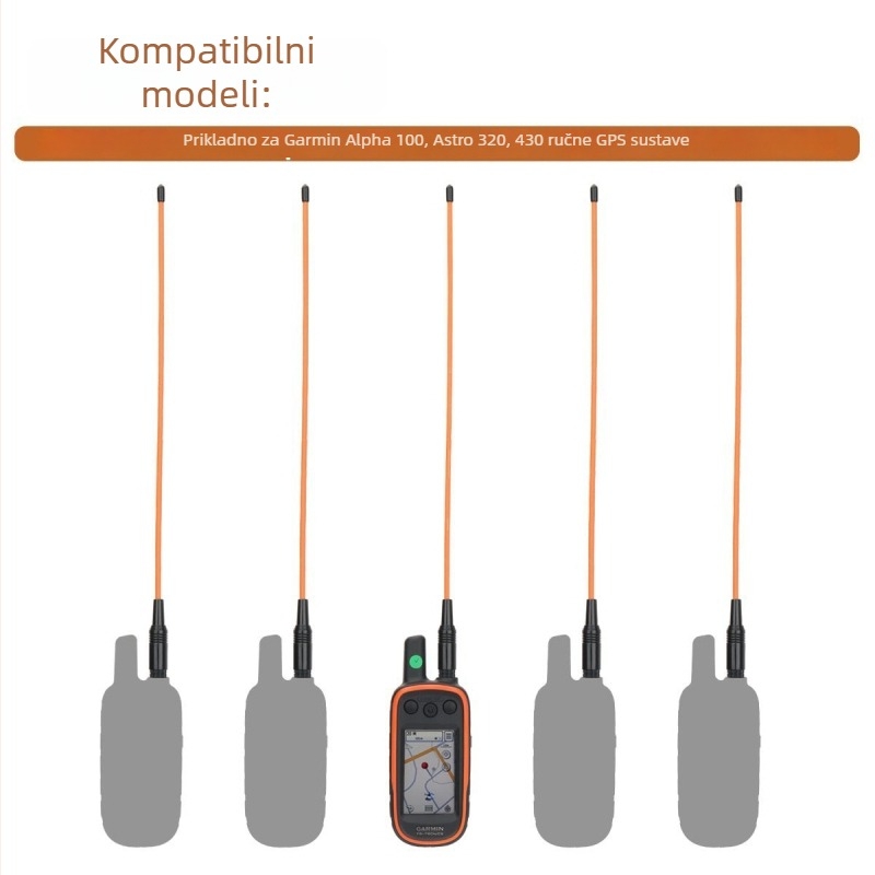 GPS 771 antena – frekvencijski raspon 3–5 km; teoretska udaljenost 10–50 km; bez baterije; pozicioniranje; kompatibilno s Garmin Alpha 100, Astro 320, 430