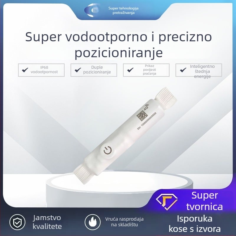 Beidou GPS lokator za vodni spremnik, 4G, IP68 vodootporan, 5 m točnost pozicioniranja, višestruki alarmi (vibracija, nestanak napajanja, kretanje, ograda)