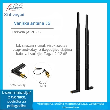 WiFi antena 2,4 GHz visokog dometa, sklopiva gumena antena za ljepljenje – za optički modem/ruter - Xinhonglai sg906