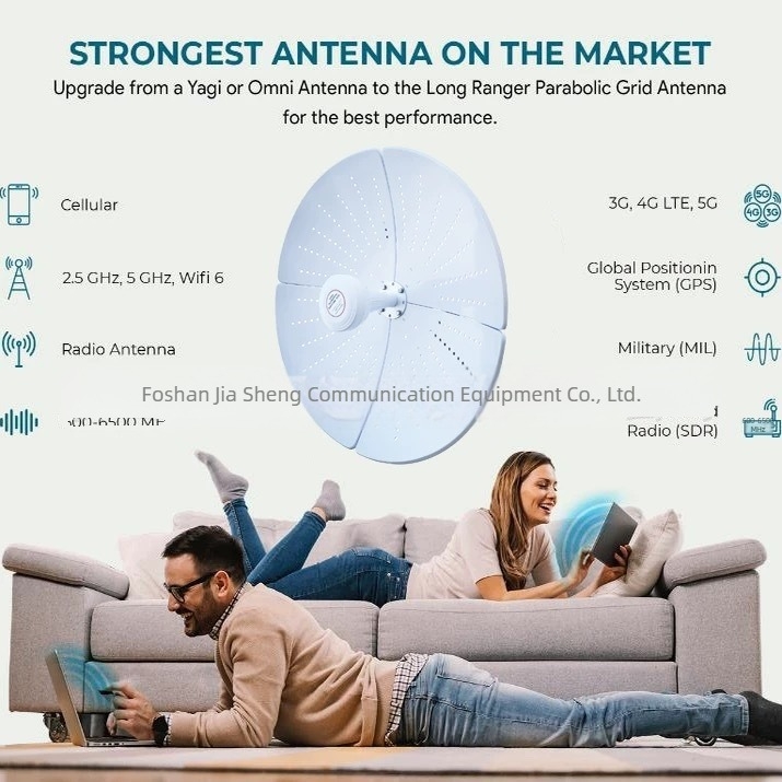 5G dvopolarna parabolična bežična antena s mrežom, visokim dobitkom, četverodijelna za dugačke udaljenosti, router-satelit