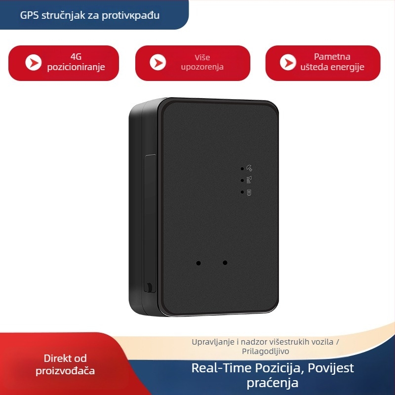 VE30 GPS lokator za automobil, bez instalacije, 4G bežično praćenje, zaštita od krađe, GPS preciznost 5–10 m, IP65 vodootpornost, 24 h trajanje baterije, magnetsko pričvršćivanje